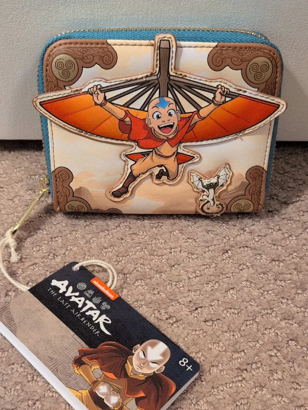 Loungefly Nickelodeon Aang Avatar Zip-Around Wallet NWT